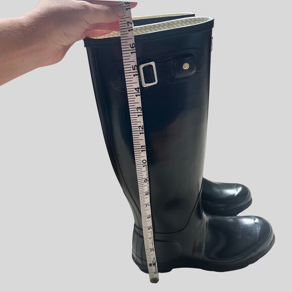 Hunter Original Gloss Tall Black Rain Boots – Size 7 (US) - Picture 6 of 10